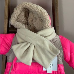 Hot pink and beige Jcrew baby Doudoune coat